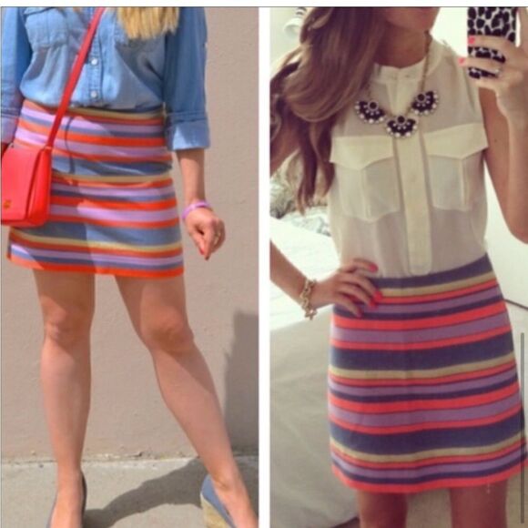 J Crew Metallic Skirt - Picture 1 of 3